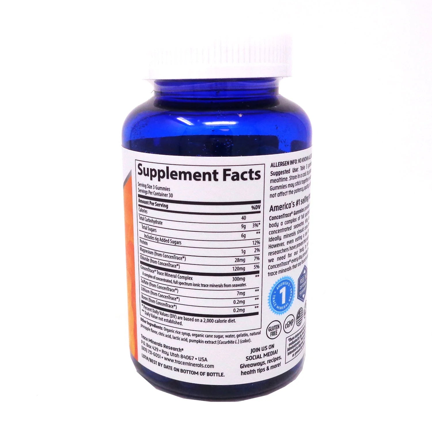 Trace Mineral Research Trace Mineral Gummies Pineapple - 90 Gummies
