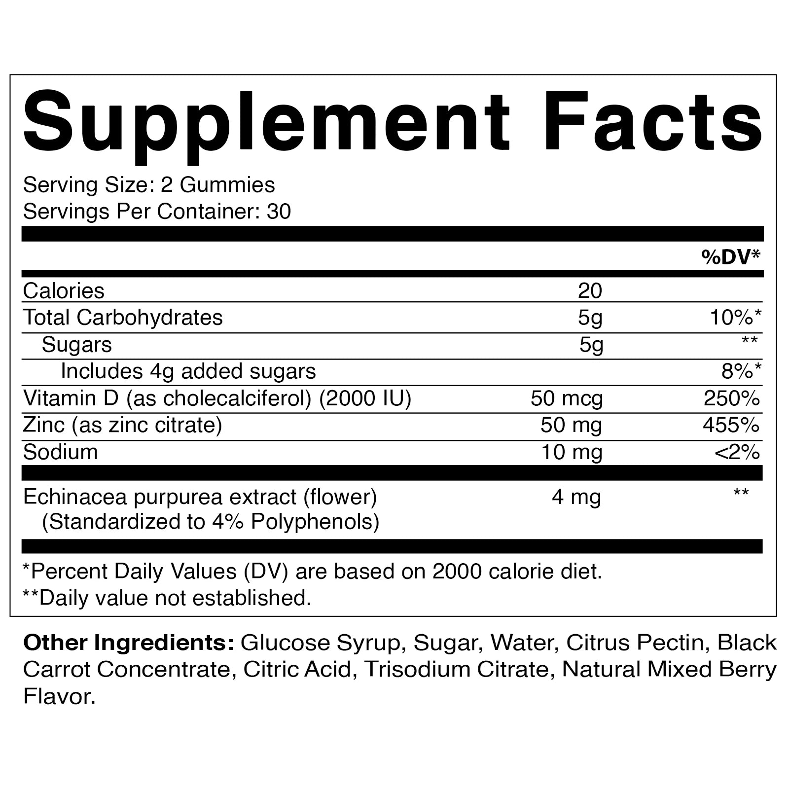 Zinc 50Mg Gummies - 60 Vegan Gummies