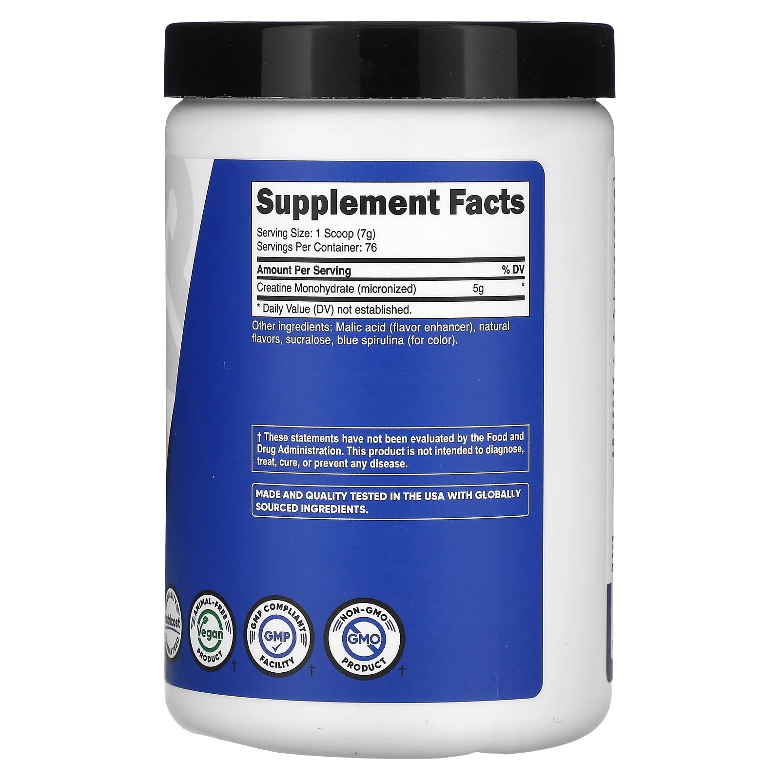 Creatine Monohydrate Supplement Powder (500 Grams) (Blue Raspberry)