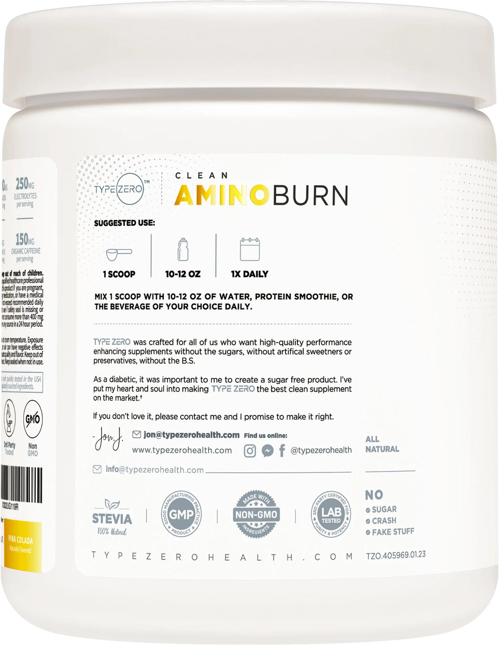 Aminoburn - Natural Pre Workout + Vegan BCAA (Piña-Colada | 30Serv) Sugar Free Bcaas Amino Acids Supplement Keto Preworkout for Women, Amino Preworkout Energy, Post Workout Recovery Drink