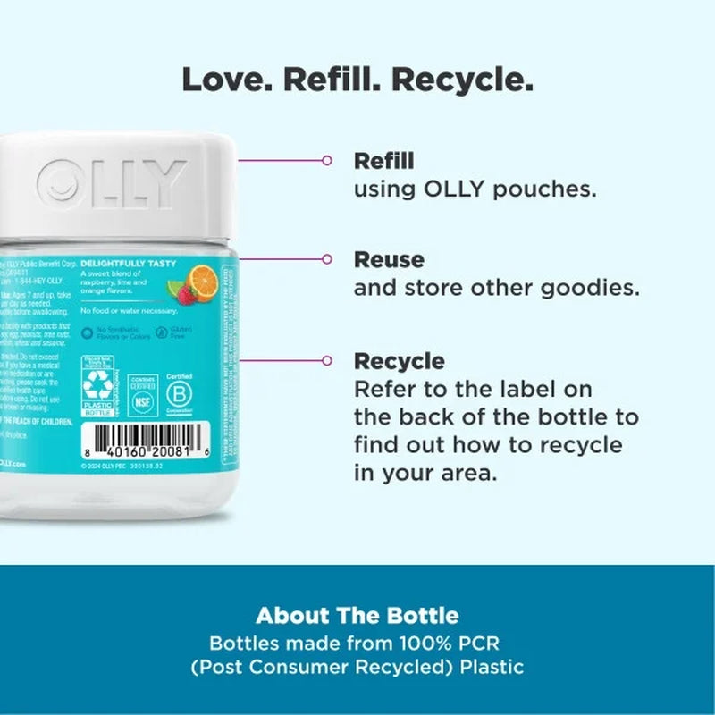 Kids Chillax Gummy Supplement with Magnesium and L-Theanine, 50 Count