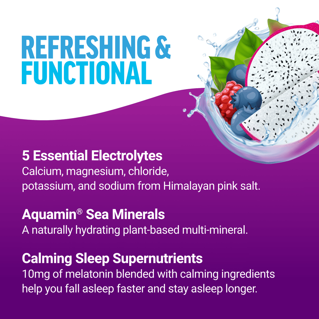 Liquid Labs Sleep, Electrolytes Powder & Sleep Aid with Melatonin 10Mg, 20 Stick Packs