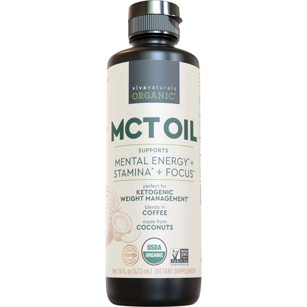Organic MCT Oil with C8 and C10 Fatty Acids, 16 Fl Oz