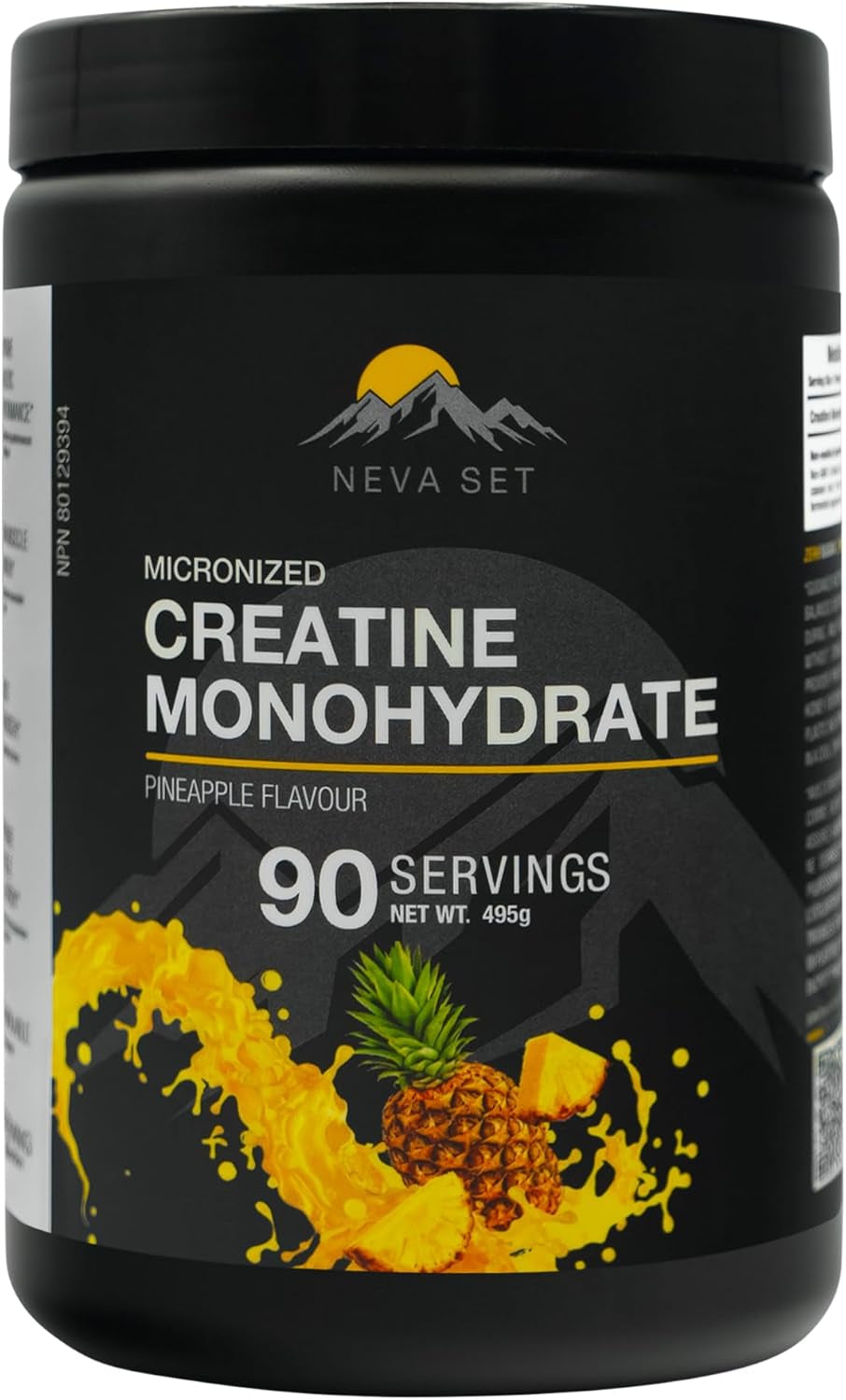 Nevaset Creatine Monohydrate, 3-Month Supply of 5000Mg Pineapple Flavor  Creatine Monohydrate! Creatine Supplement for Muscle Growth, Increased Strength, Enhanced Energy Output, Improved Athletic Performance, and Cognitive Health. 495G / 90 Servings.