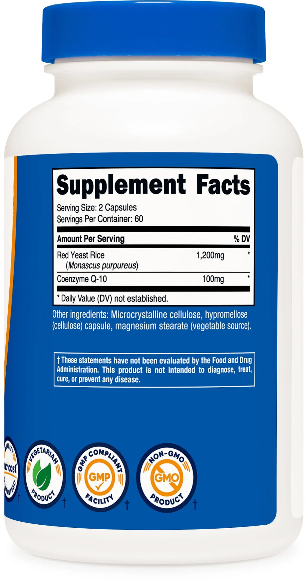 Red Yeast Rice with Coq10 1300Mg, 120 Capsules, 60 Servings - Non-Gmo, Gluten Free Supplement