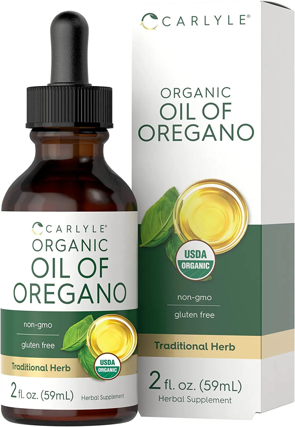 Organic Oil of Oregano | 2 Fl Oz Liquid | Vegan | Non-Gmo, Gluten Free Drops | by